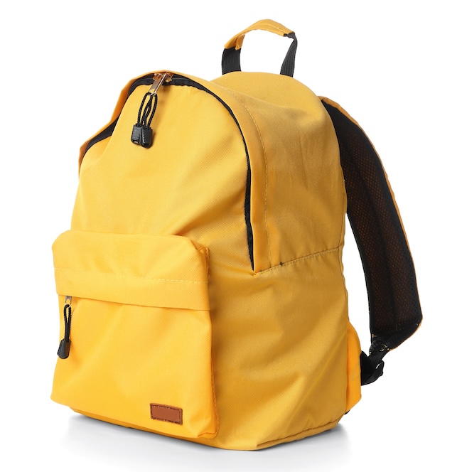 yellow bookbag