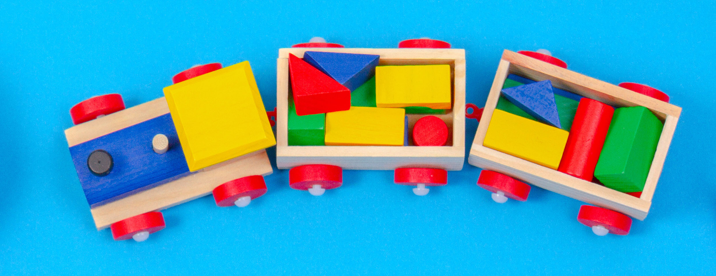 toy train and blocks
