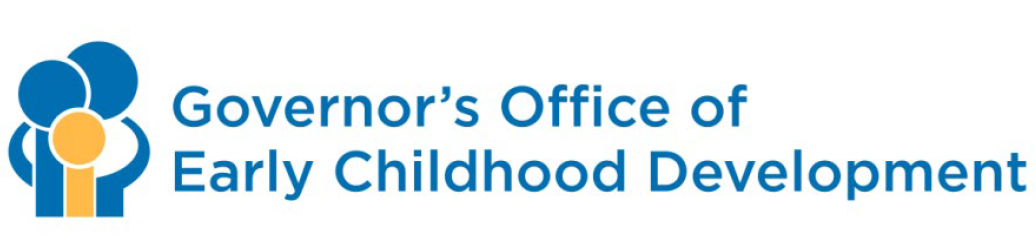 Logo for the Governor's Office of Early Childhood Development (GOECD) showing a simple graphic of a family hugging